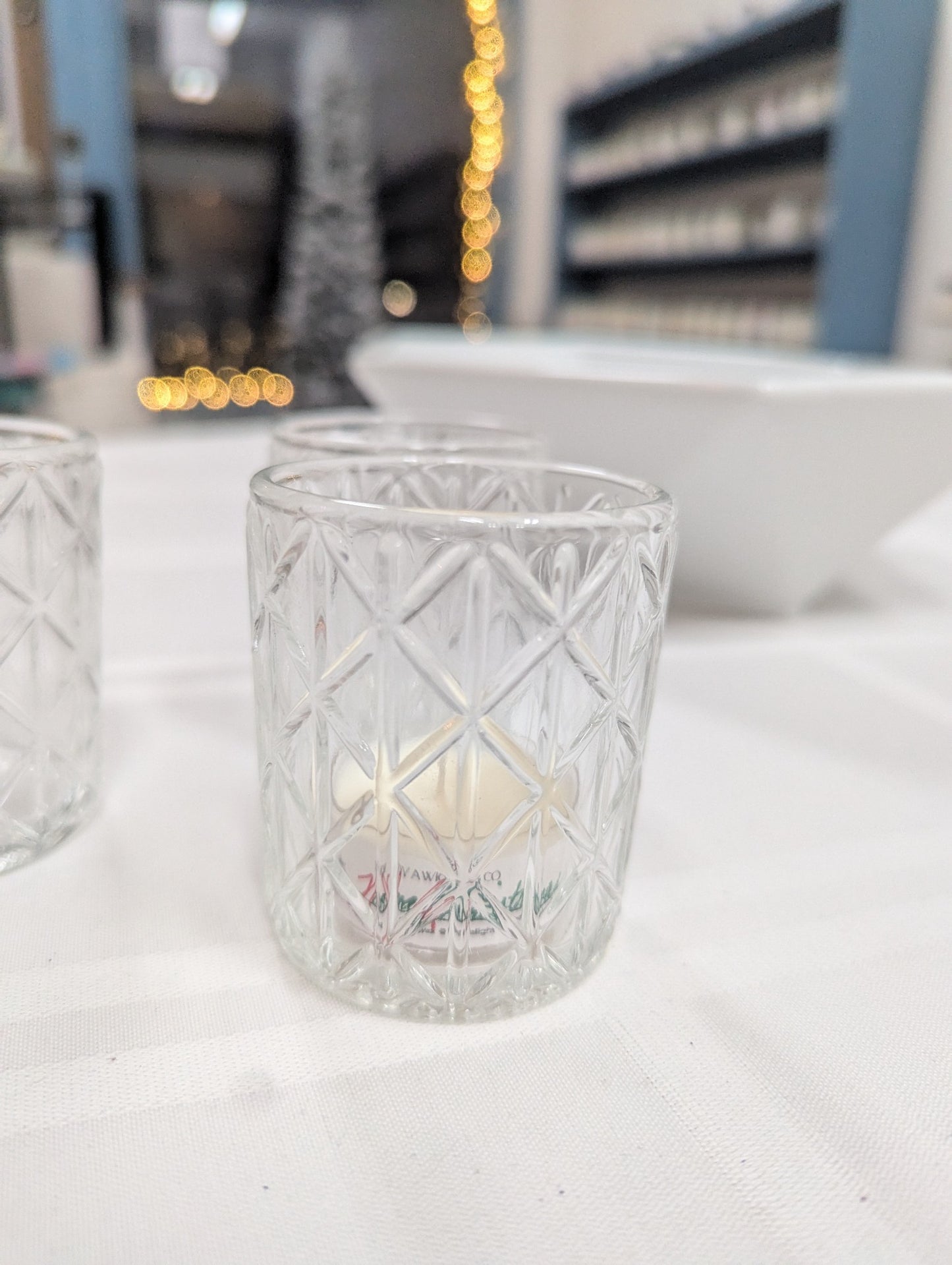 Clear Tea light Holder