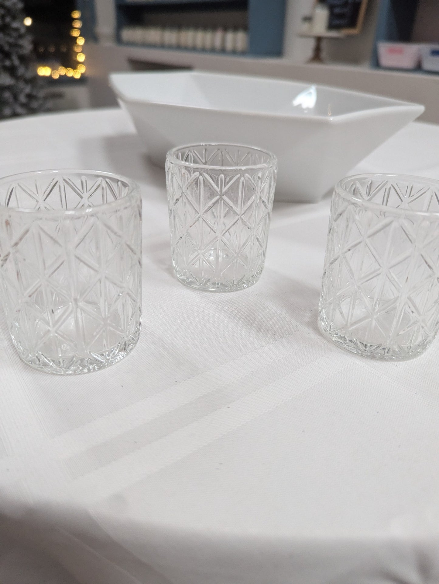 Clear Tea light Holder